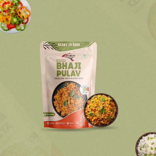 Bhaji Pulav - 120gm | After Cooking Gets 450gm to Serve