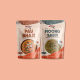 Pau Bhaji - Moong Sabji - Combo of 2 items