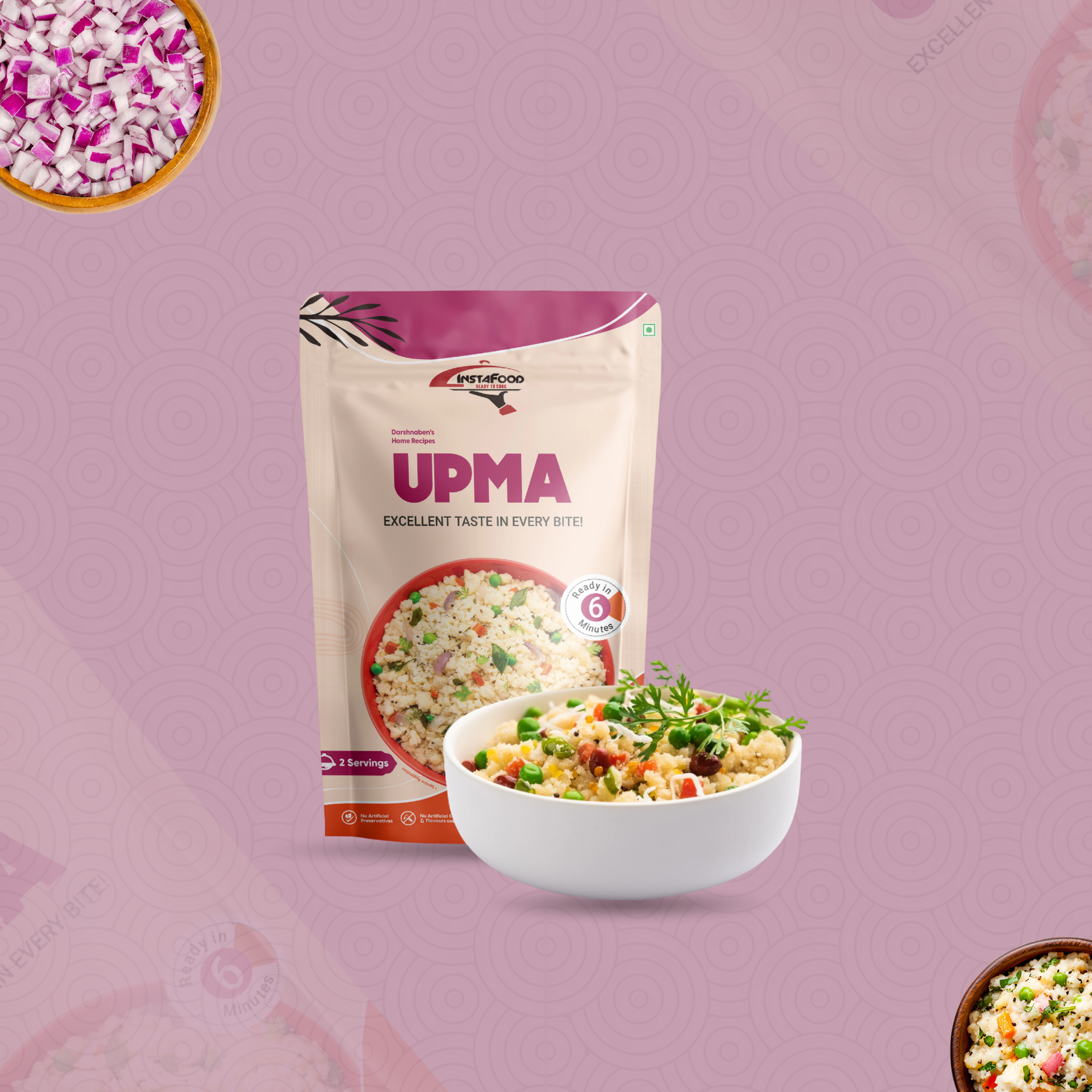 Upma – 150gm | After Cooking Gets 300gm to Serve