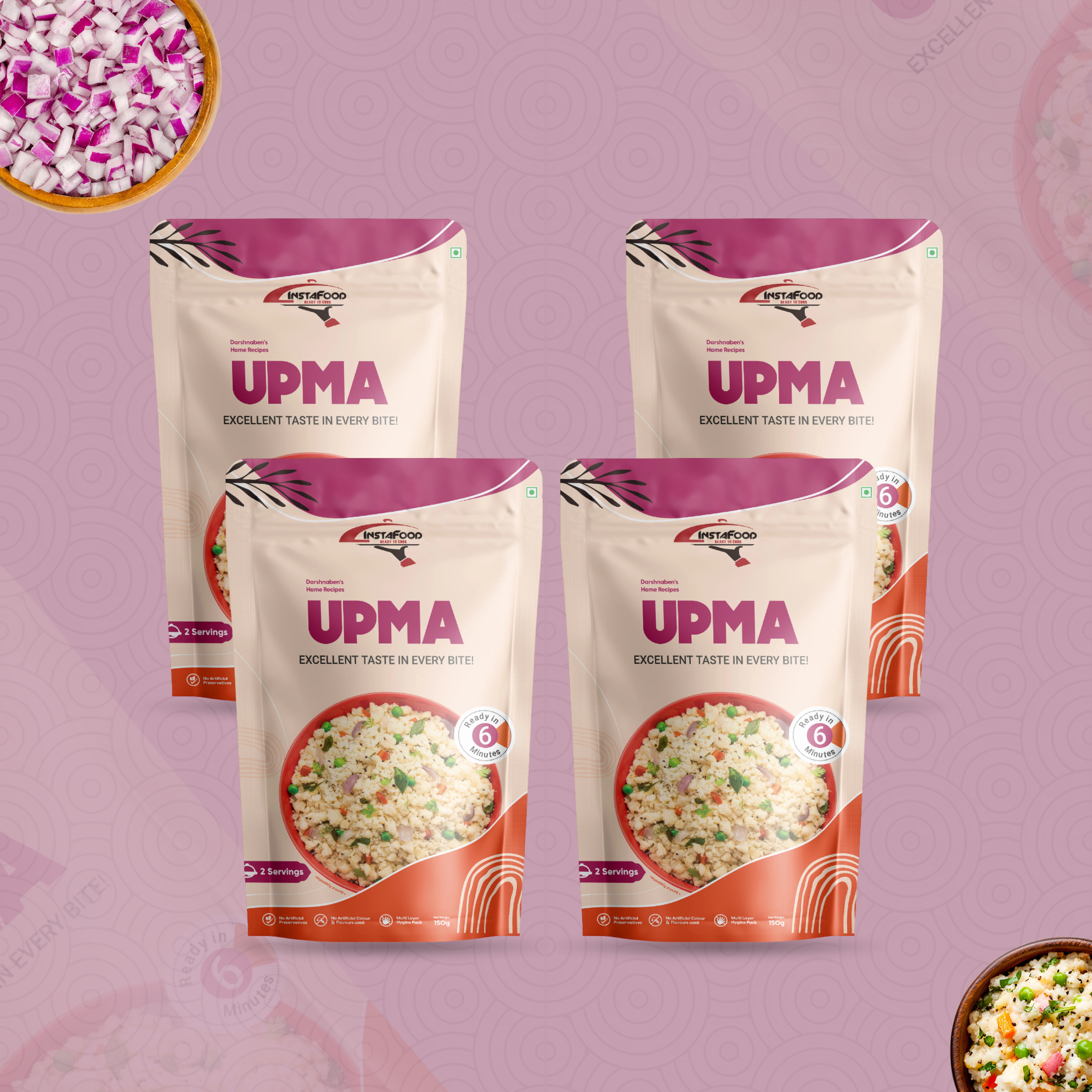 Upma – 150gm | After Cooking Gets 300gm to Serve