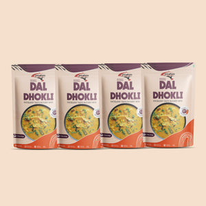 INSTAFOOD Dal Dhokli Ready to Cook 800 gm | Instant Food | Ready to Eat Meal | Just Add Water and Cook (pack of 4) - ShetaExports By Instafood