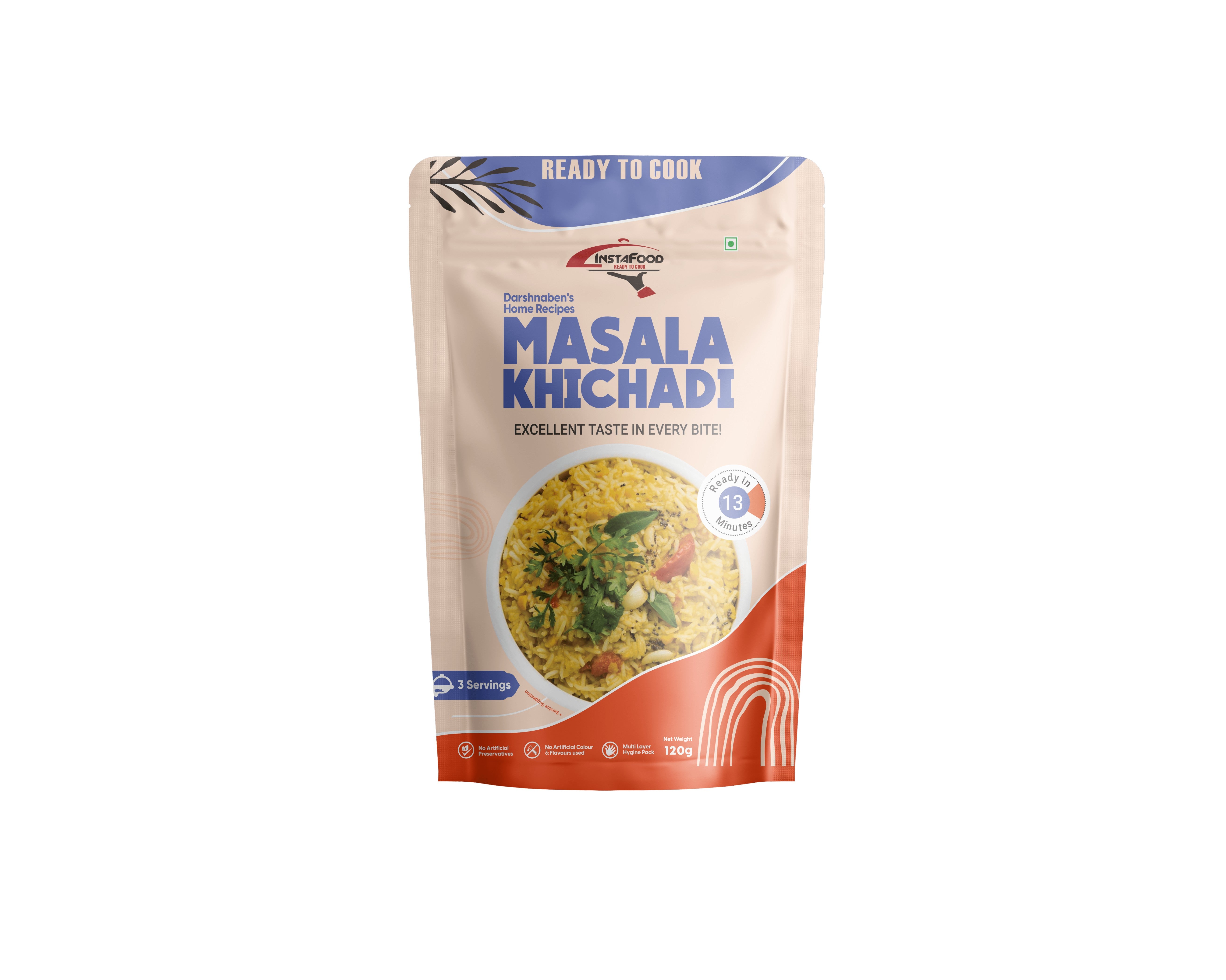 Masala Khichdi-120Gm | After Cooking Gets 550gm to Serve