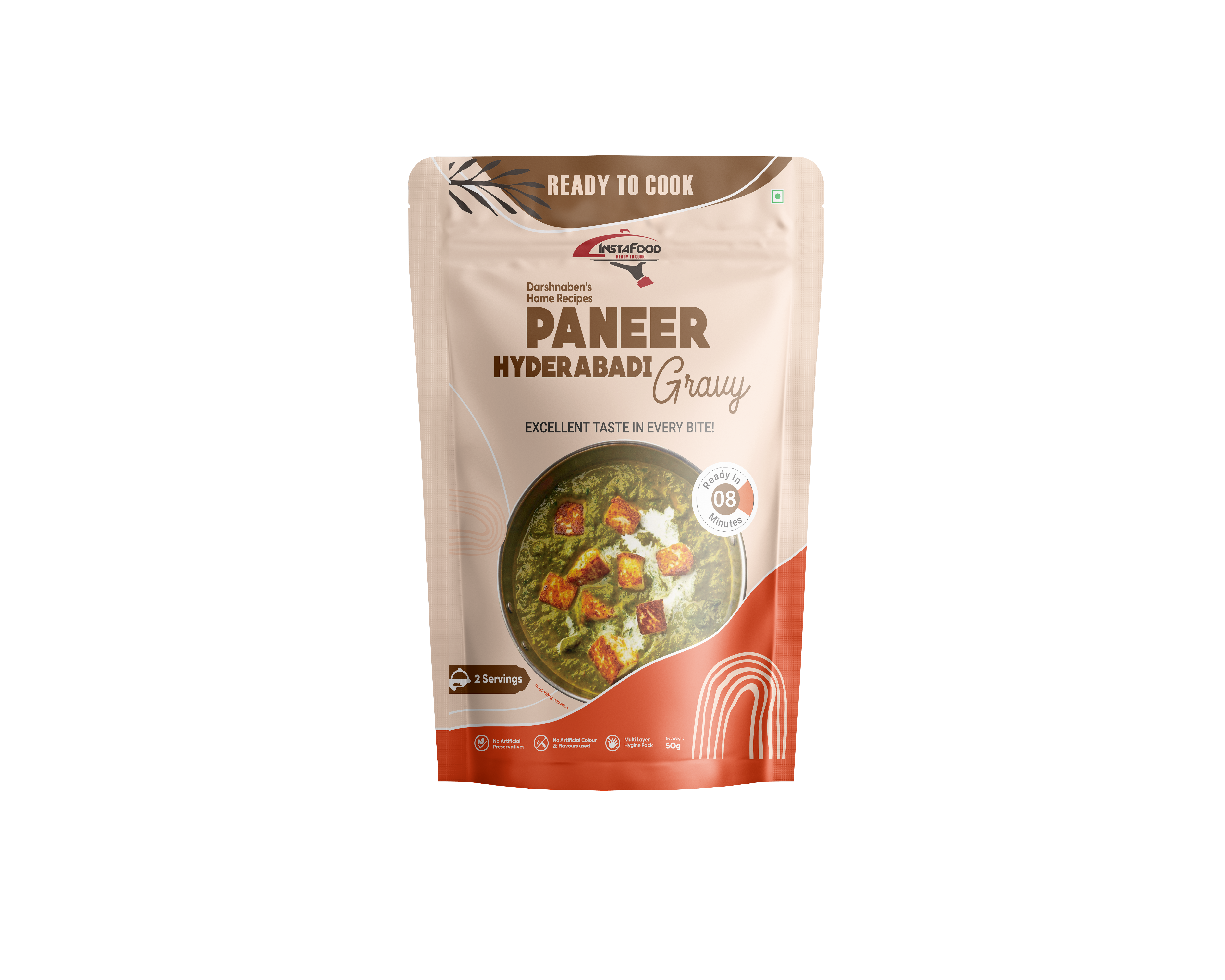 Paneer Hyderabadi - 50gm | After Cooking Gets 325gm to Serve