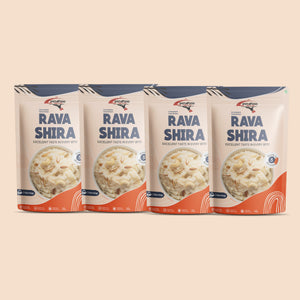 INSTAFOOD Rava Shira Ready to Cook 800 gm | Instant Food | Ready to Eat Meal | Just Add Water and Cook (pack of 4) - ShetaExports By Instafood