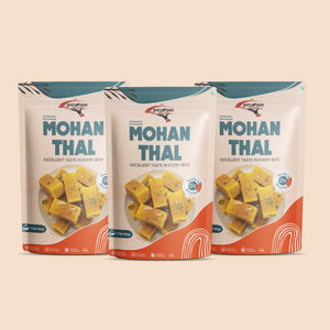 INSTAFOOD Mohan Thal Ready to Cook 600 gm | Instant Food | Ready to Eat Meal | Just Add Milk and Cook (pack of 3) - ShetaExports By Instafood